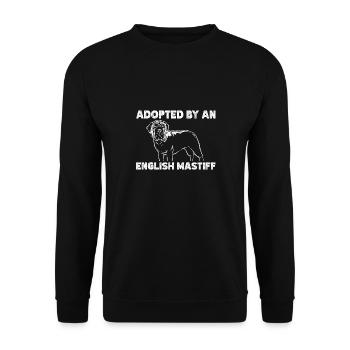 Mastiff Hund Old English Mastiff - Unisex Pullover - Schwarz - Vorne - Alina (178cm) & Michal (187cm)