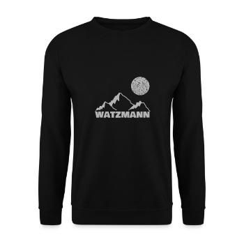 Mountaineering Watzmann - Unisex Sweatshirt - black - Front - Alina (178cm) & Michal (187cm)