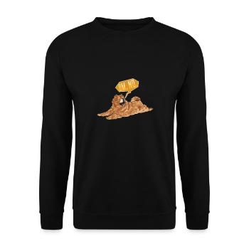 Chow Chow Hund - Unisex Pullover - Schwarz - Vorne - Alina (178cm) & Michal (187cm)