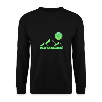 Mountaineering Watzmann - Unisex Sweatshirt - black - Front - Alina (178cm) & Michal (187cm)