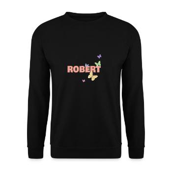 Gift for Robert - Unisex Sweatshirt - black - Front - Alina (178cm) & Michal (187cm)