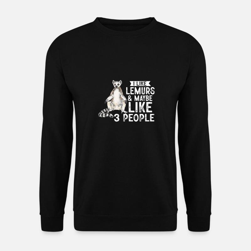 Lemur Catta Ring-tailed lemur - Unisex Sweatshirt - black