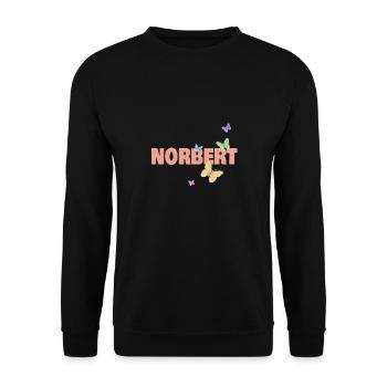 Name: Norbert - Unisex Sweatshirt - black - Front - Alina (178cm) & Michal (187cm)