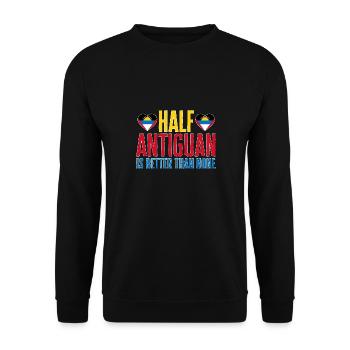 Drapeau d’Antigua-et-Barbuda - Sweat-shirt Unisexe - noir - Devant - Alina (178cm) & Michal (187cm)