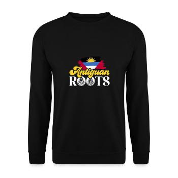 Antigua und Barbuda Flagge - Unisex Pullover - Schwarz - Vorne - Alina (178cm) & Michal (187cm)