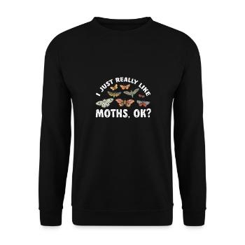 Moths Insect Collector Entomologist - Unisex Sweatshirt - black - Front - Alina (178cm) & Michal (187cm)
