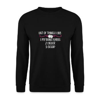 Bunco Dice Game - Unisex Sweatshirt - black - Front - Alina (178cm) & Michal (187cm)