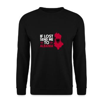 Drapeau albanais Aigle albanais Shqiponja - Sweat-shirt Unisexe - noir - Devant - Alina (178cm) & Michal (187cm)