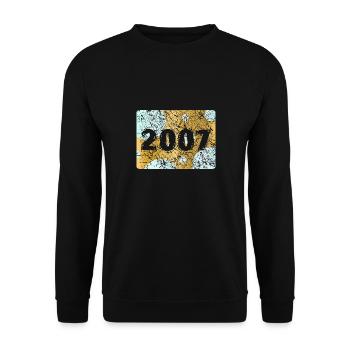 Zahl 2007 - Unisex Pullover - Schwarz - Vorne - Alina (178cm) & Michal (187cm)
