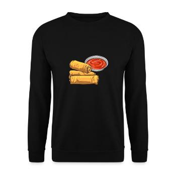 Lumpia Cuisine philippine Philippines - Sweat-shirt Unisexe - noir - Devant - Alina (178cm) & Michal (187cm)