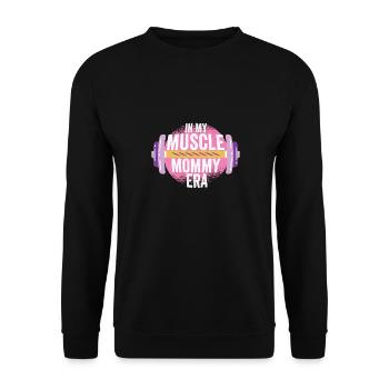 In My Muscle Mommy Era Mother's Day Personal - Unisex Sweatshirt - black - Front - Alina (178cm) & Michal (187cm)