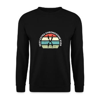 Meilleure sensibilisation au syndrome de Down sur les chromosomes supplémentaires de tous les temps - Sweat-shirt Unisexe - noir - Devant - Alina (178cm) & Michal (187cm)