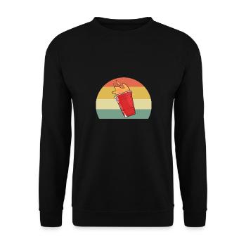 Beer Pong Beer Pong - Unisex Sweatshirt - black - Front - Alina (178cm) & Michal (187cm)
