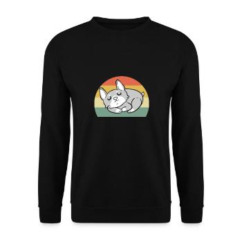 Corgi - Sweat-shirt Unisexe - noir - Devant - Alina (178cm) & Michal (187cm)