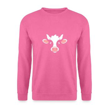 vache - Sweat-shirt Unisexe - rose - Devant