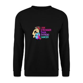 Thyroid cancer Thyroid cancer - Unisex Sweatshirt - black - Front - Alina (178cm) & Michal (187cm)