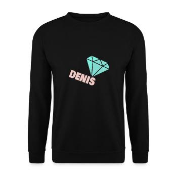 Gift for Denis - Unisex Sweatshirt - black - Front - Alina (178cm) & Michal (187cm)