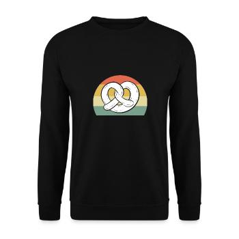 pretzel - Unisex Sweatshirt - black - Front - Alina (178cm) & Michal (187cm)