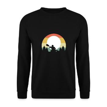 Kajak Kajakfahren - Unisex Pullover - Schwarz - Vorne - Alina (178cm) & Michal (187cm)