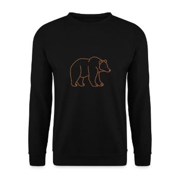 Grizzly bear cub - Unisex Sweatshirt - black - Front - Alina (178cm) & Michal (187cm)