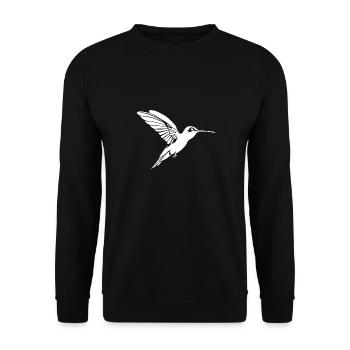hummingbird - Unisex Sweatshirt - black - Front - Alina (178cm) & Michal (187cm)