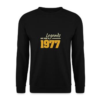 1977 - Sweat-shirt Unisexe - noir - Devant - Alina (178cm) & Michal (187cm)