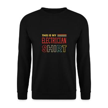 Tension de dicton ironique d'artisan électricien - Sweat-shirt Unisexe - noir - Devant - Alina (178cm) & Michal (187cm)