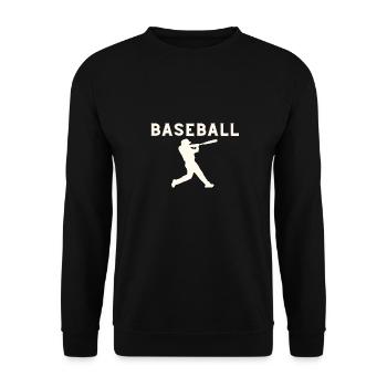 Baseball - Unisex Pullover - Schwarz - Vorne - Alina (178cm) & Michal (187cm)