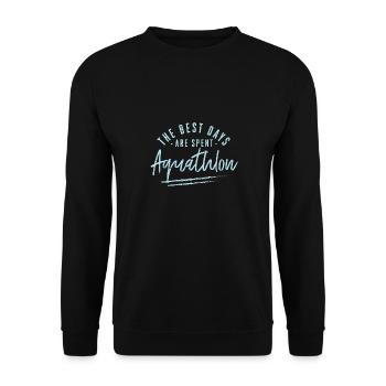 Les meilleurs jours sont passés Énonciations d'aquathlon Courir et - Sweat-shirt Unisexe - noir - Devant - Alina (178cm) & Michal (187cm)