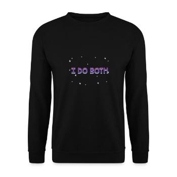 Je fais à la fois bisexuel LGBTQ Bi Pride Pansexuel Drôle - Sweat-shirt Unisexe - noir - Devant - Alina (178cm) & Michal (187cm)