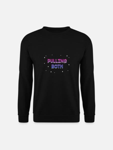 Pulling Both Bisexual LGBTQ Bi Pride Couples Funny - Unisex Pullover - Schwarz