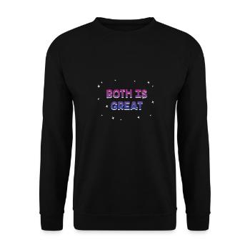 Les deux est super bisexuel LGBTQ bi fierté pansexuelle - Sweat-shirt Unisexe - noir - Devant - Alina (178cm) & Michal (187cm)