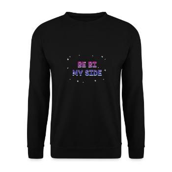 Be Bi My Side Bisexual LGBTQ Bi Pride LGBT - Unisex Sweatshirt - black - Front - Alina (178cm) & Michal (187cm)