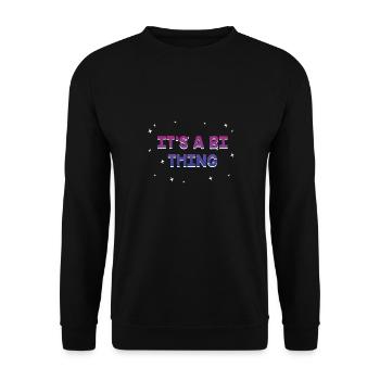 It's a Bi Thing Bisexual LGBTQ Bi Pride LGBT Gay - Unisex Sweatshirt - black - Front - Alina (178cm) & Michal (187cm)