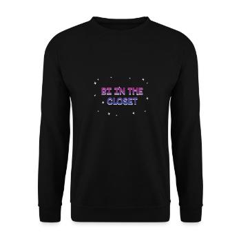 Bi in the Closet Bisexual LGBTQ Bi Pride LGBT - Unisex Sweatshirt - black - Front - Alina (178cm) & Michal (187cm)