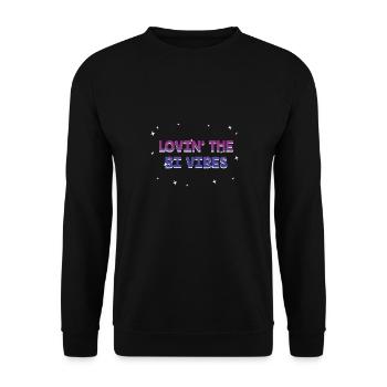 Lovin' the Bi Vibes Bisexual LGBTQ Bi Pride LGBT - Unisex Sweatshirt - black - Front - Alina (178cm) & Michal (187cm)