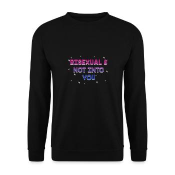 Bisexual and Not into You Bi Single Bi Pride - Unisex Sweatshirt - black - Front - Alina (178cm) & Michal (187cm)