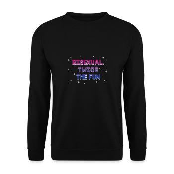 Bisexual Twice the Fun Bi LGBTQ Bi Pride LGBT Gay - Unisex Sweatshirt - black - Front - Alina (178cm) & Michal (187cm)