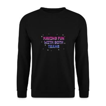 S’amuser avec les deux équipes Bisexuel LGBTQ Bi - Sweat-shirt Unisexe - noir - Devant - Alina (178cm) & Michal (187cm)