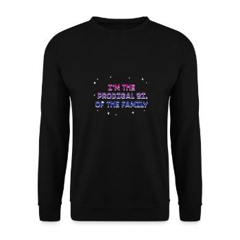 Le Bi prodigue de la famille Bisexuel LGBTQ Bi - Sweat-shirt Unisexe - noir - Devant - Alina (178cm) & Michal (187cm)