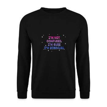 Je suis sûr que je suis bisexuel bi positivité bi fierté - Sweat-shirt Unisexe - noir - Devant - Alina (178cm) & Michal (187cm)