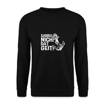 Tau Maritim Ostsee Meer Anker See Nordsee Platt Os - Unisex Pullover - Schwarz - Vorne - Alina (178cm) & Michal (187cm)