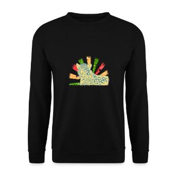Retro Vintage Leopard Animal Wildlife Lover - Unisex Sweatshirt - black - Front - Alina (178cm) & Michal (187cm)