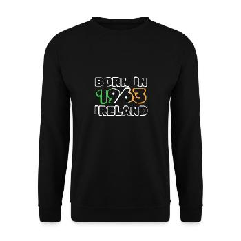 1963 - Unisex Pullover - Schwarz - Vorne - Alina (178cm) & Michal (187cm)