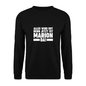 Marion - Unisex Pullover - Schwarz - Vorne - Alina (178cm) & Michal (187cm)