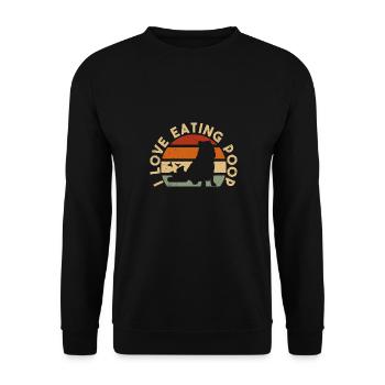 Capybara Nagetier - Unisex Pullover - Schwarz - Vorne - Alina (178cm) & Michal (187cm)