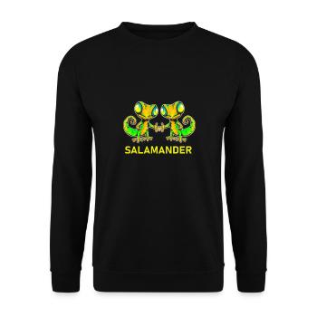 Salamandre Gecko Amis - Sweat-shirt Unisexe - noir - Devant - Alina (178cm) & Michal (187cm)