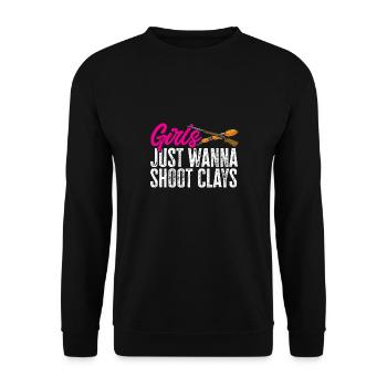 Tir au piège Tir au pigeon en argile Skeet - Sweat-shirt Unisexe - noir - Devant - Alina (178cm) & Michal (187cm)