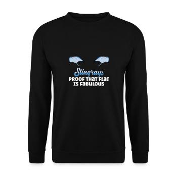 Raies pastenagues, raies manta, raies océaniques, raies - Sweat-shirt Unisexe - noir - Devant - Alina (178cm) & Michal (187cm)