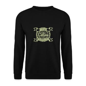 Beste für Celine Arbeitskollegin Kollegin - Unisex Pullover - Schwarz - Vorne - Alina (178cm) & Michal (187cm)